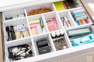 How to Organize a Deep Desk Drawer